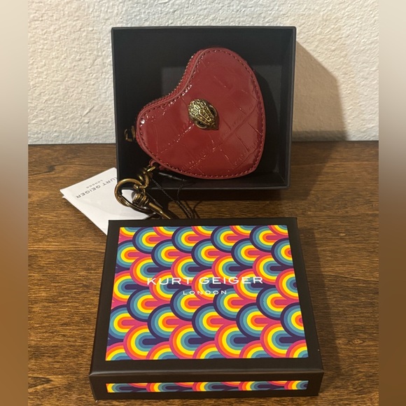 Kurt Geiger Accessories - Kurt Geiger Red Heart Bag Charm/Key Holder/Coin Pouch